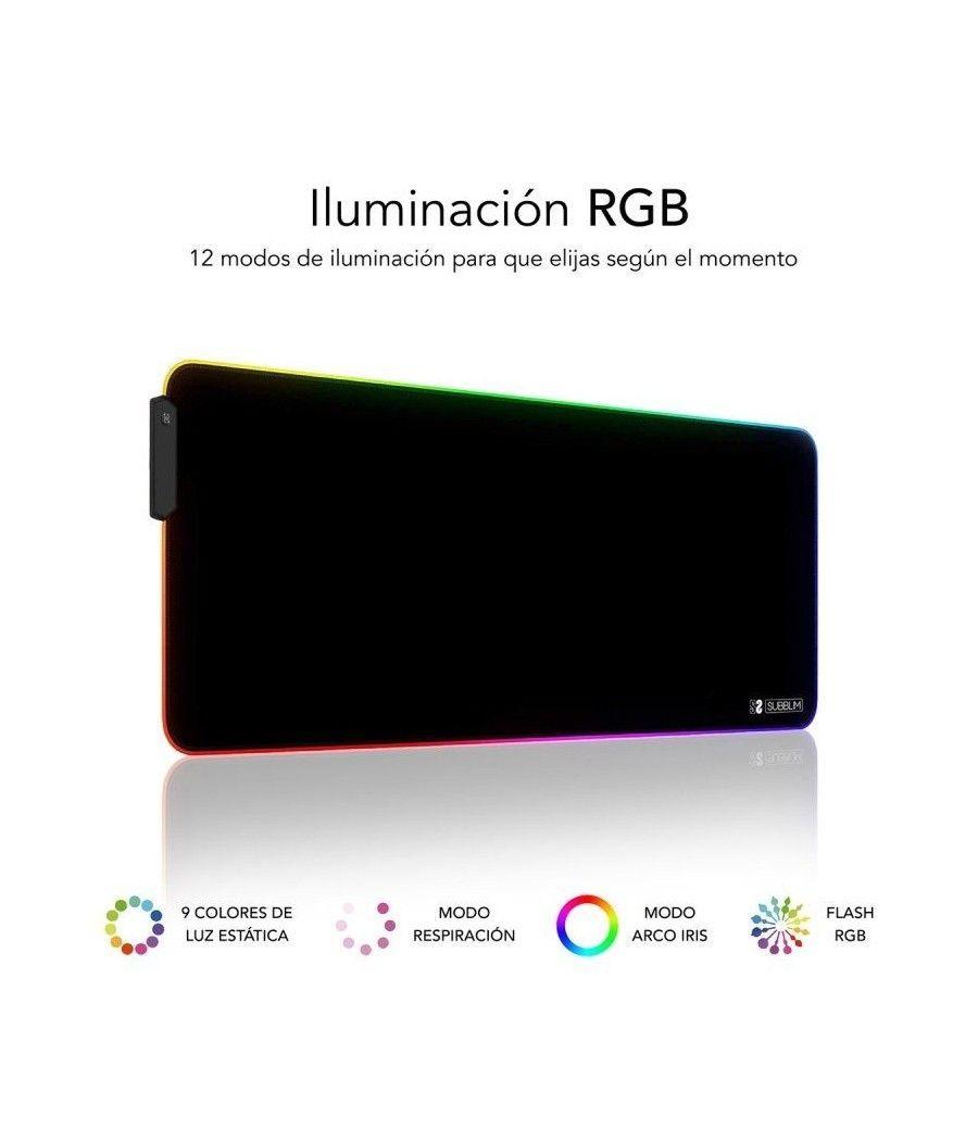 Alfombrilla Subblim MP-02RGB01 LED RGB XL/ 800 x 300 x 4 mm - Imagen 2
