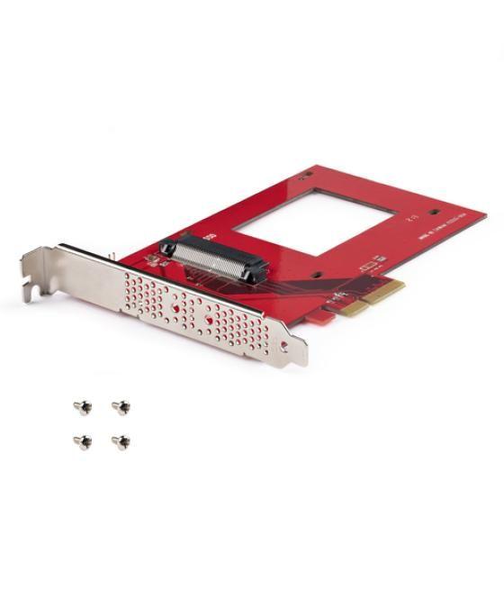 StarTech.com Tarjeta Adaptador U.3 a PCIe - Adaptador PCIe 4.0 x4 para SSDs U.3 NVMe de 2,5" - Tarjeta de Expansión PCI Express 