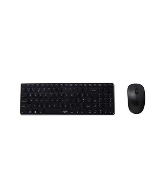 Pack raton+teclado wireless rapoo 9300m black