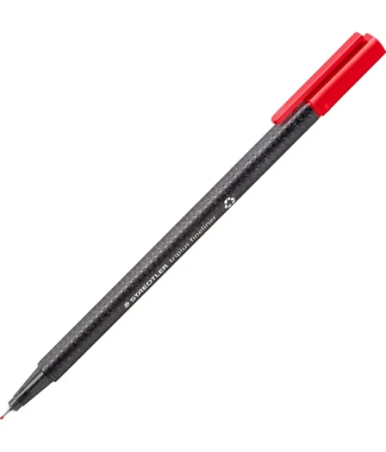 Rotulador triplus fineliner 334 eco edition rojo staedtler 334 r-2