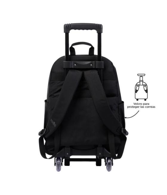 Mochila escolar con ruedas grande negra - trik totto ma03tki003-22200-n01