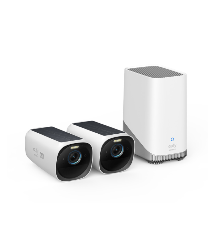 Camara vigilancia anker eufy eufycam 3, 2,1 kit blanca, negra