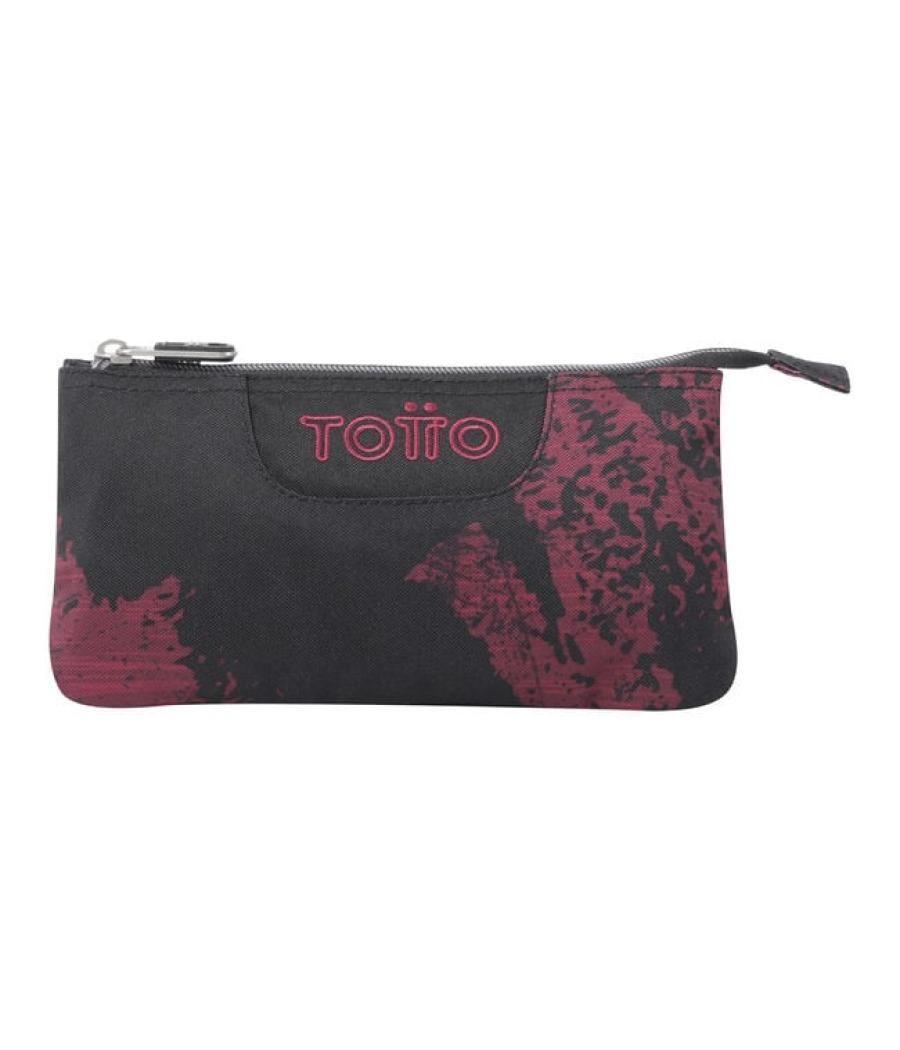 Estuche escolar tres compartimentos tiza roja - tablero totto ac52eco012-2310z-5c5