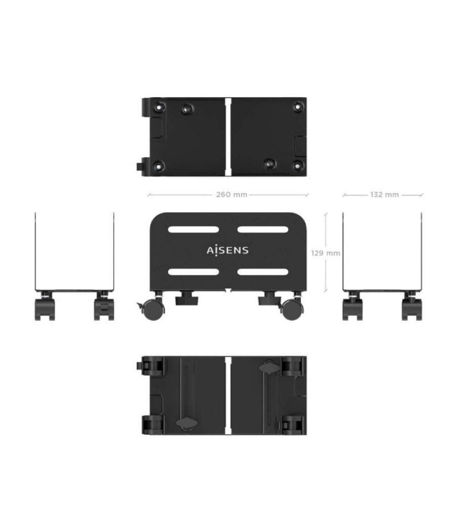 Soporte de suelo con ruedas aisens mpc06-207 para pc/ hasta 10kg