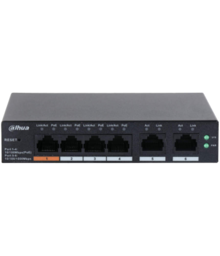 Switch cloud dahua dh-cs4006-4et-60 switch with 4-port poe