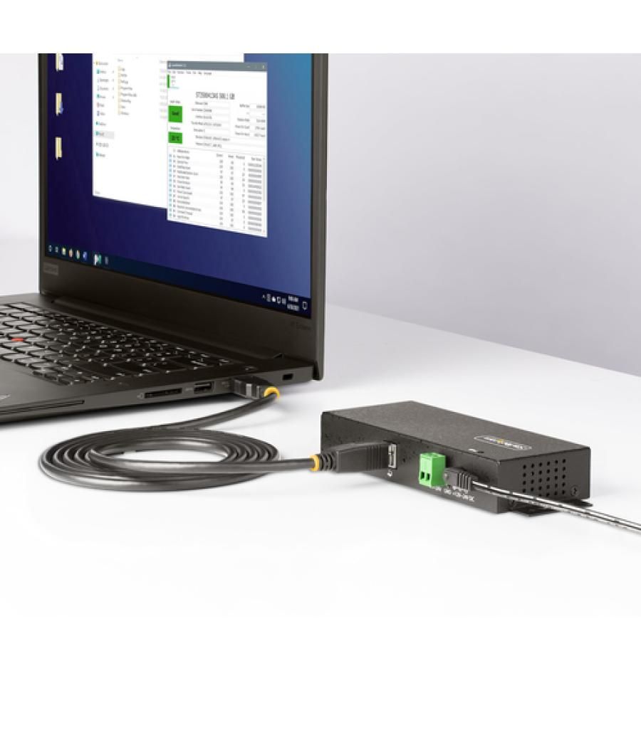 StarTech.com Hub USB Industrial de 7 Puertos Gestionado - Servicio Pesado - Caja de Metal - Protección ESD y Sobretensión - Mont