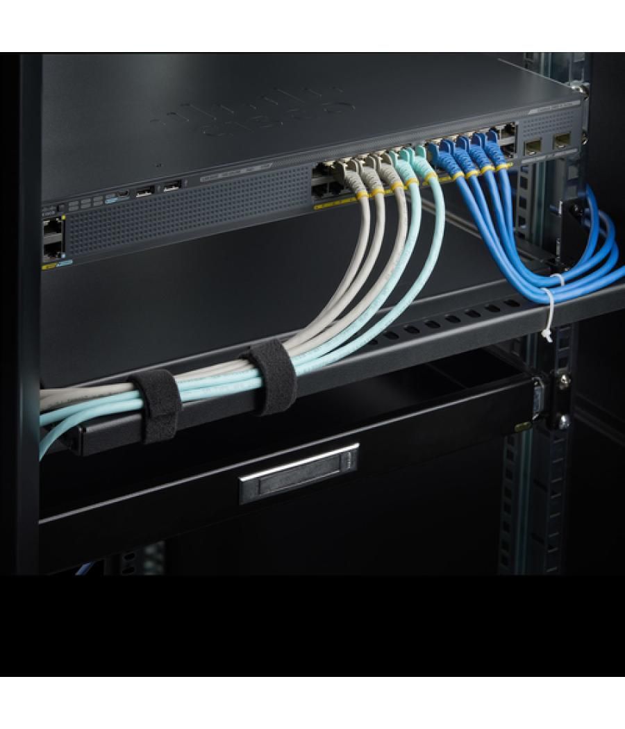 StarTech.com Barra 1U de Amarre Horizontal para Gestión de Cables en Rack - para Racks de 19" - Profundidad Ajustable - Guía Hor
