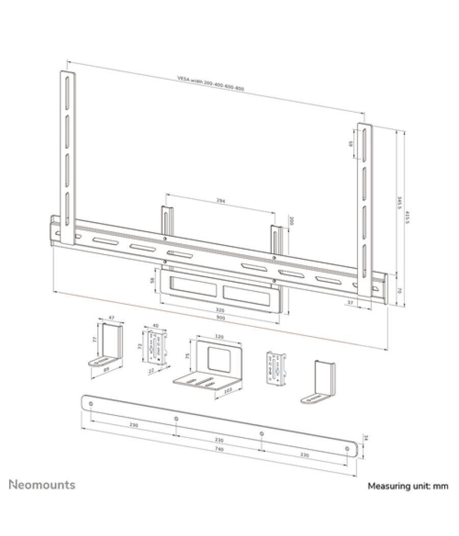 Neomounts kit de vídeobar universal