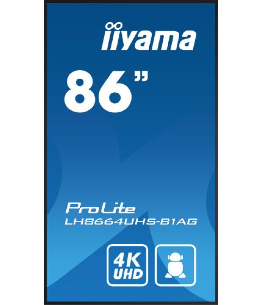 Iiyama prolite pizarra de caballete digital 2,18 m (86") led wifi 500 cd / m² 4k ultra hd negro procesador incorporado android 1
