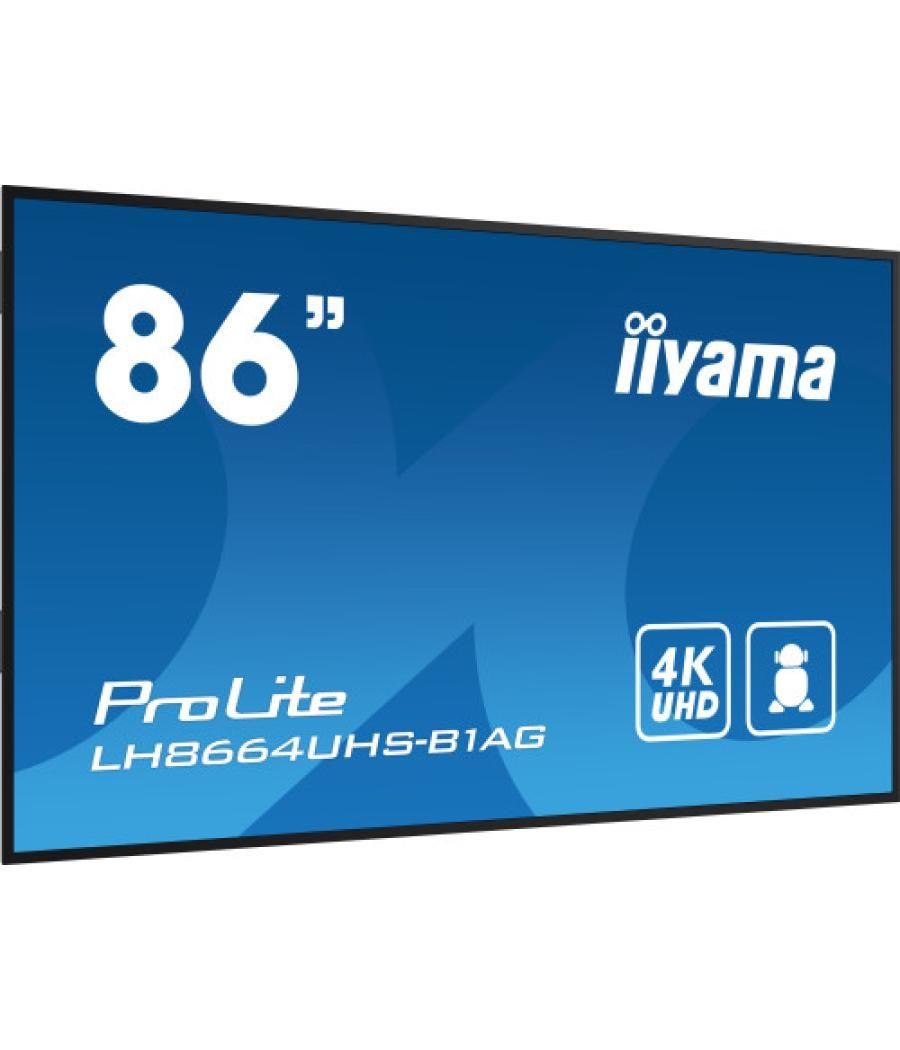 Iiyama prolite pizarra de caballete digital 2,18 m (86") led wifi 500 cd / m² 4k ultra hd negro procesador incorporado android 1