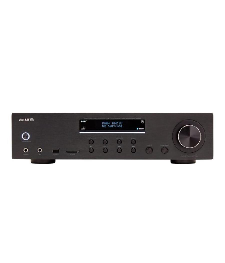 Amplificador bluetooth 5.0 aiwa amr-200dab/bk black dab+ 200w rms 7 entradas analogicas fm/usb/sd