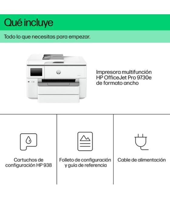 HP OfficeJet Pro Impresora multifunción HP 9730e de formato ancho, Color, Impresora para Oficina pequeña, Impresión, copia, escá