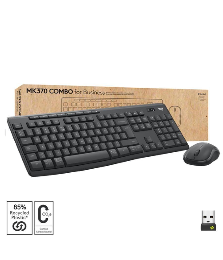 Logitech MK370 Combo for Business teclado Ratón incluido RF Wireless + Bluetooth QWERTZ Alemán Grafito