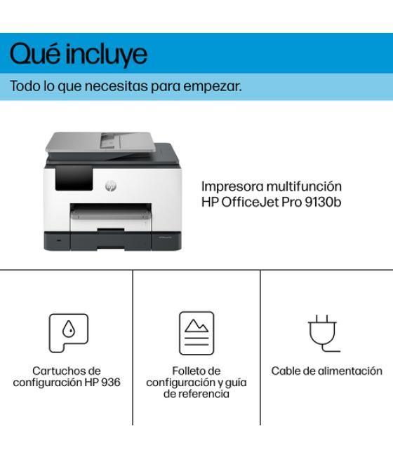 HP OfficeJet Pro Impresora multifunción 9130b, Color, Impresora para Pequeñas y medianas empresas, Imprima, copie, escanee y env