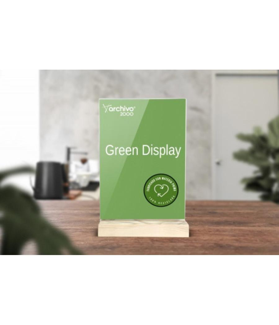 Expositor sobremesa sostenible greendisplay 3x10,5x17cm a6 archivo2000 15906m1 cs tp