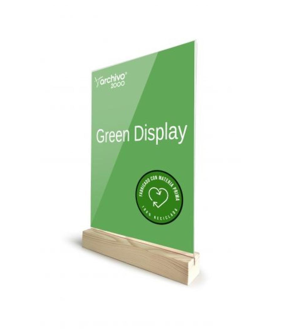 Expositor sobremesa sostenible greendisplay 3x10,5x17cm a6 archivo2000 15906m1 cs tp