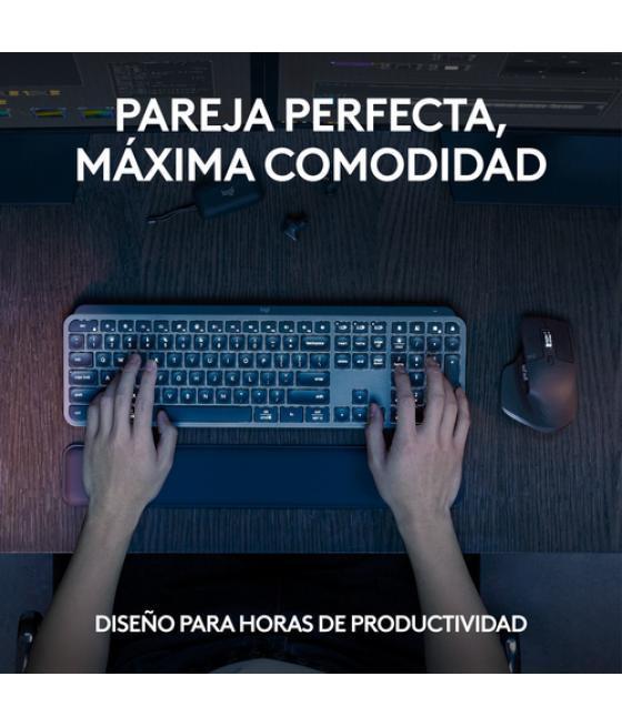 Logitech MX Keys S Combo teclado Ratón incluido RF Wireless + Bluetooth QWERTY Español Grafito