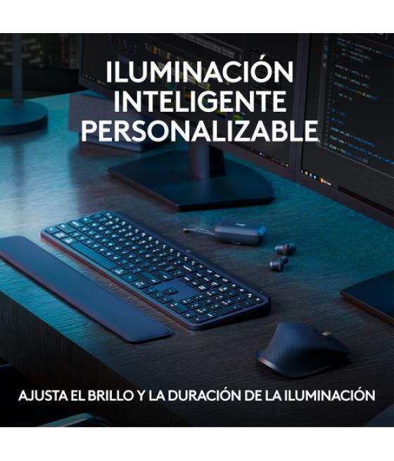 Logitech MX Keys S Combo teclado Ratón incluido RF Wireless + Bluetooth QWERTY Español Grafito