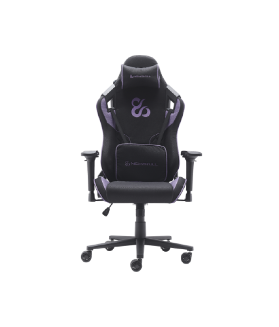 Newskill gaming takamikura v2 silla para videojuegos de pc asiento acolchado negro, púrpura