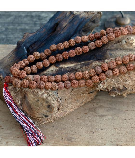 108 Rudraksha Japa Mala - Natural