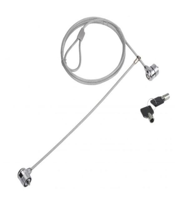 Cable de seguridad conceptronic con doble cabezal y llave 1.5m