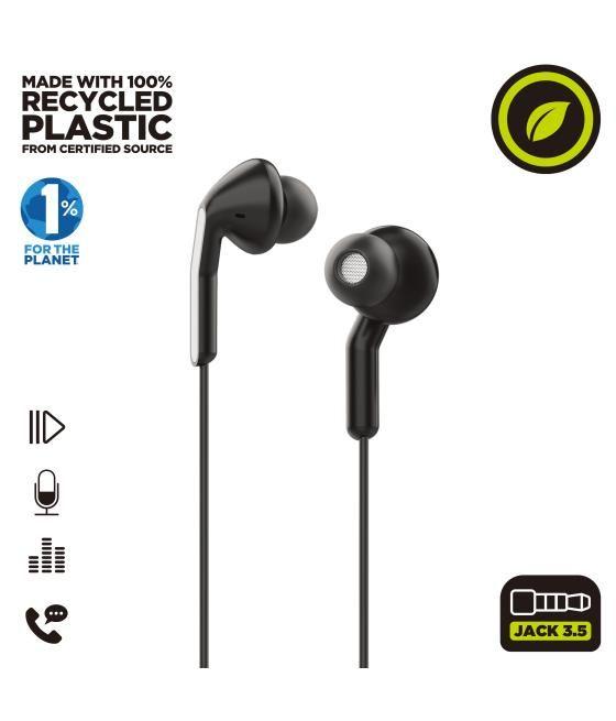 Muvit for change auriculares estéreo e57 3.5mm negro