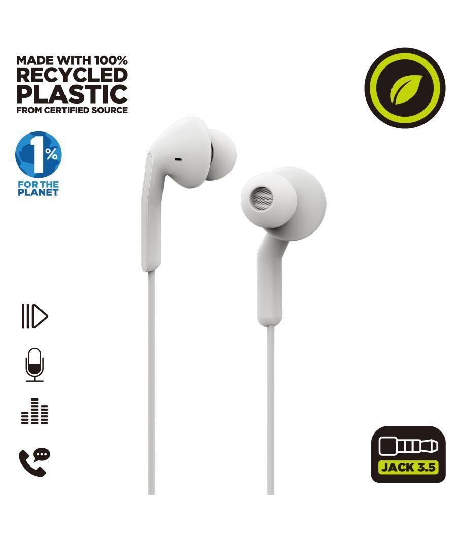 Muvit for change auriculares estéreo e57 3.5mm blancos