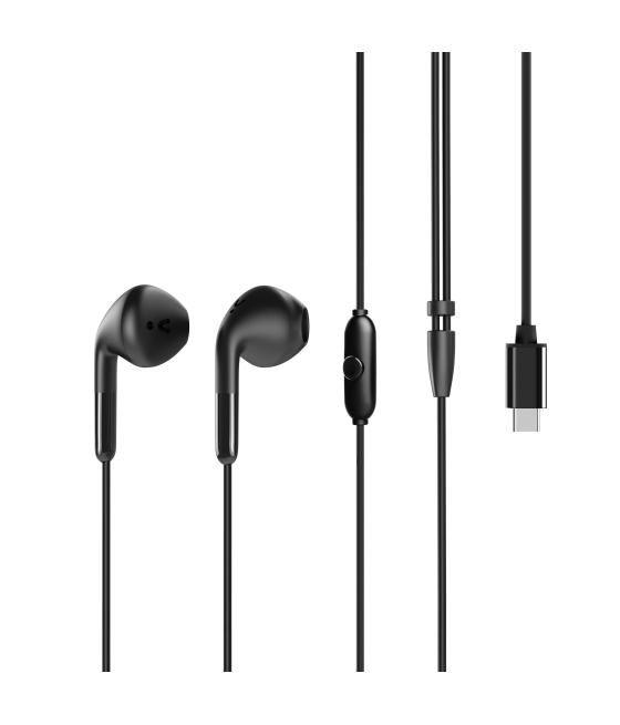 Muvit for charge auriculares estéreo e58 tipo c negros