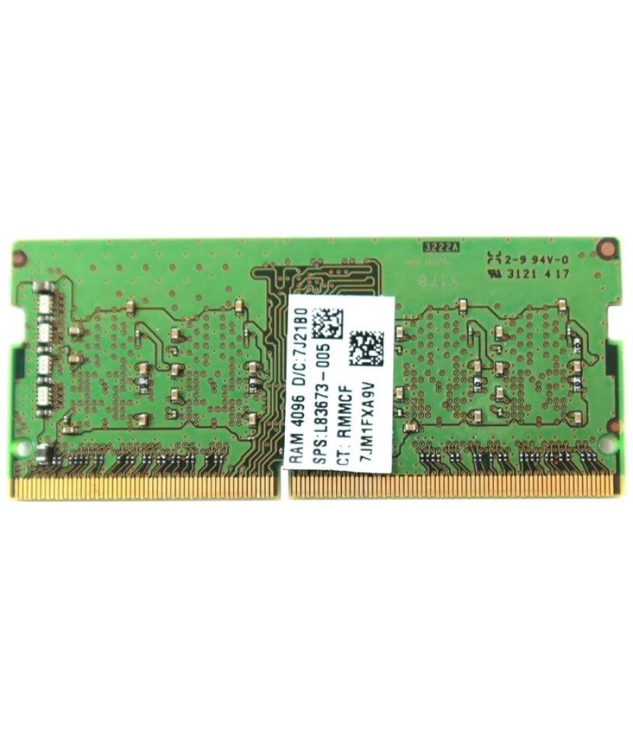 Memoria ram micron mta4atf51264hz-3g2r1 4gb/ ddr4/ 3200mhz/ 1.2v/ cl22/ sodimm