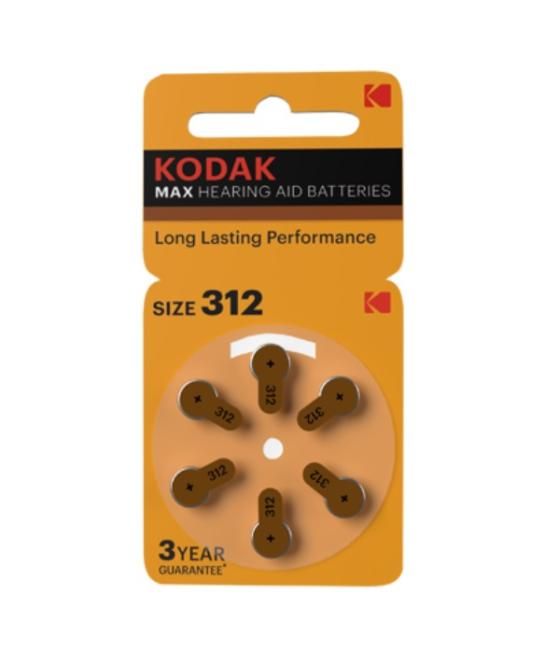 Pila kodak max para audifonos p312 blister 6 unidades (ecotasa incluida)