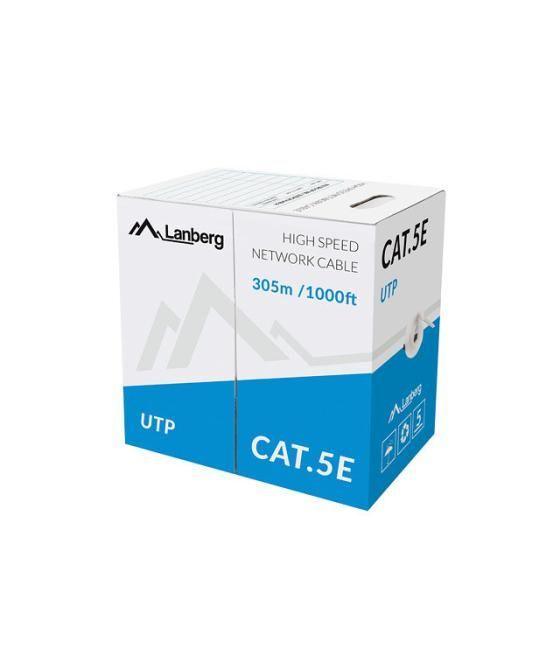 Bobina cat.5e lanberg utp 305m solid cca negro