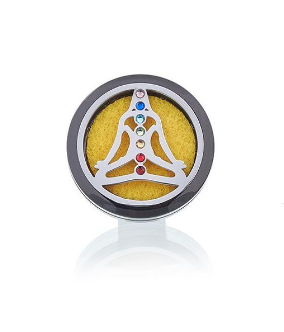 Kit difusor para coche - Estaño yoga chakra - 30mm