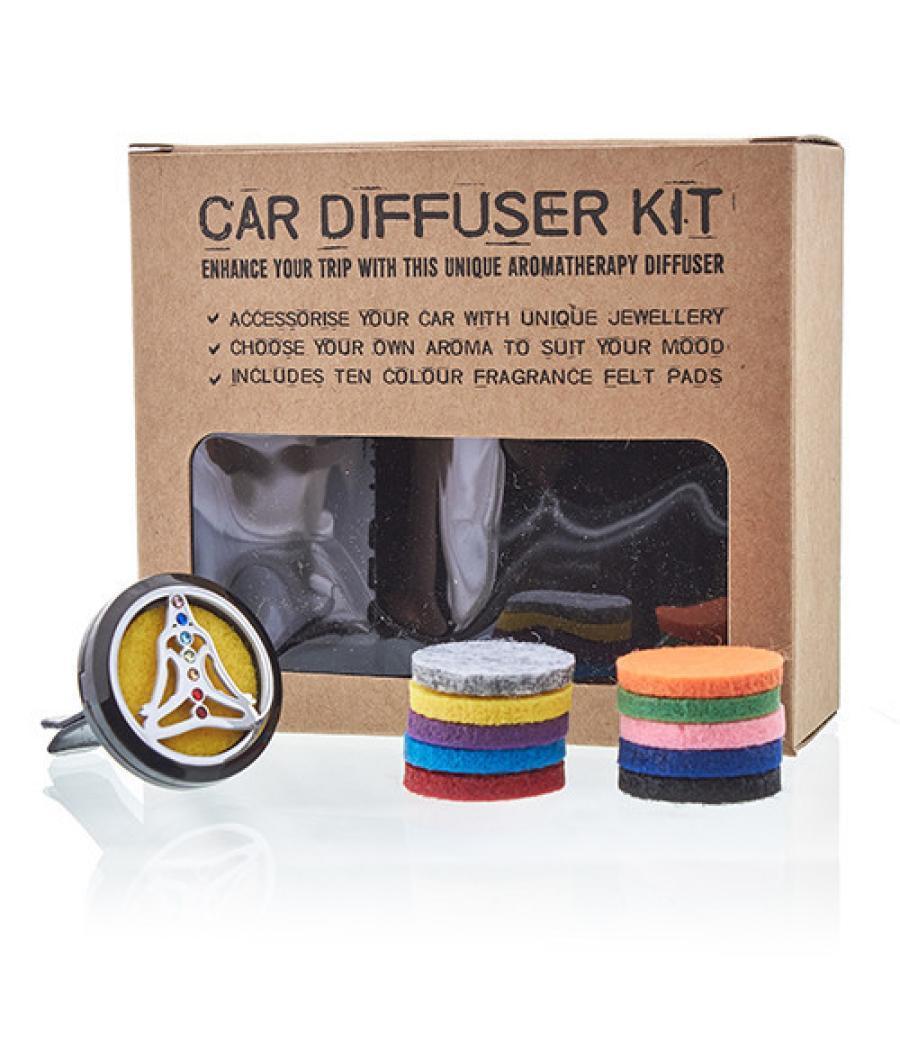 Kit difusor para coche - Estaño yoga chakra - 30mm