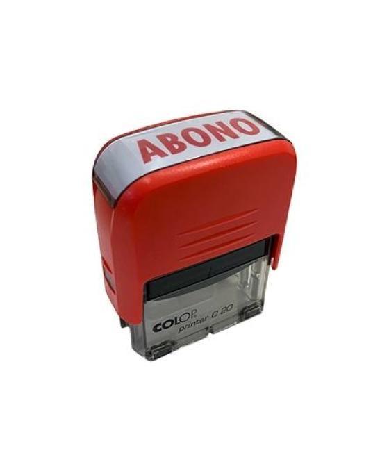 Colop sello printer c20 formula " abono " almohadilla e/20 14x38mm rojo