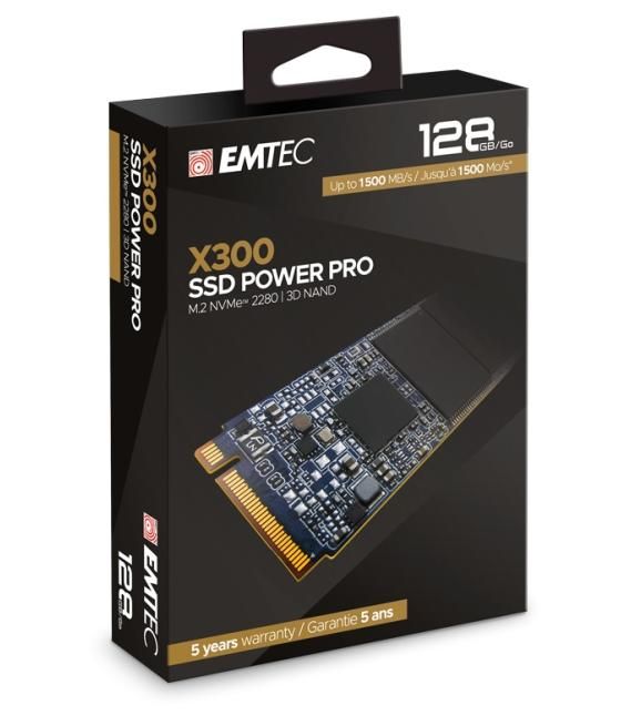 Disco m.2 128gb emtec power pro x300 nvme (1500mb/s escritura) ecssd128gx300