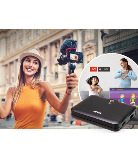 Aten camlive™+ uc3021 (captura de vídeo uvc de hdmi a usb-c con power pass-thourgh pd3.0)