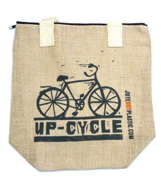 Bolso de yute ecológico - Bicicleta - (4 diseños surtidos)