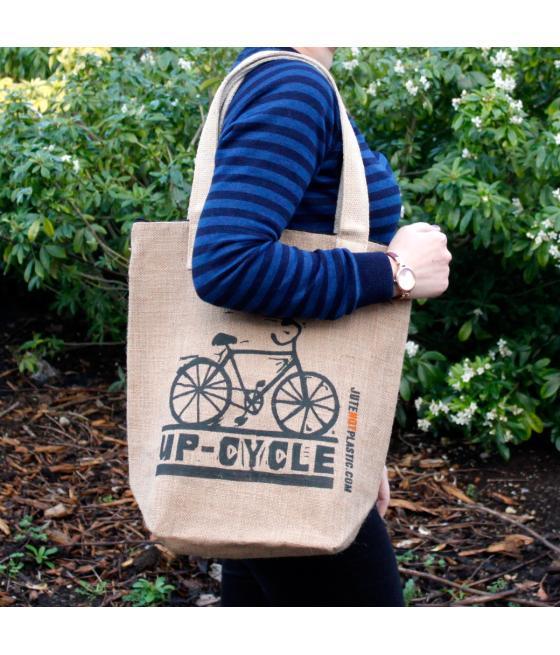 Bolso de yute ecológico - Bicicleta - (4 diseños surtidos)