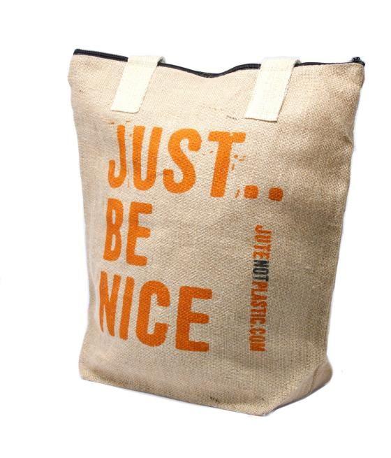 Bolso de yute ecológico - Just be nice - (4 diseños surtidos)