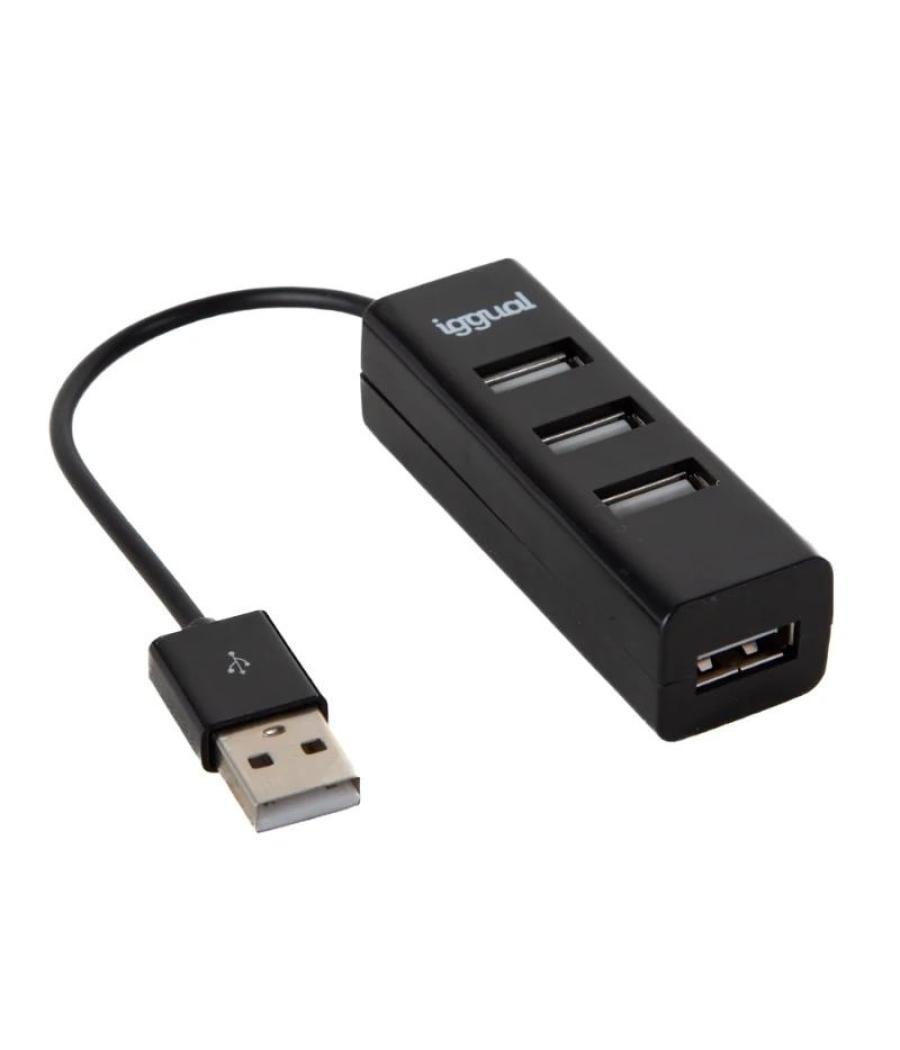 Iggual hub usb 2.0 x 4 puertos hub-a-4p