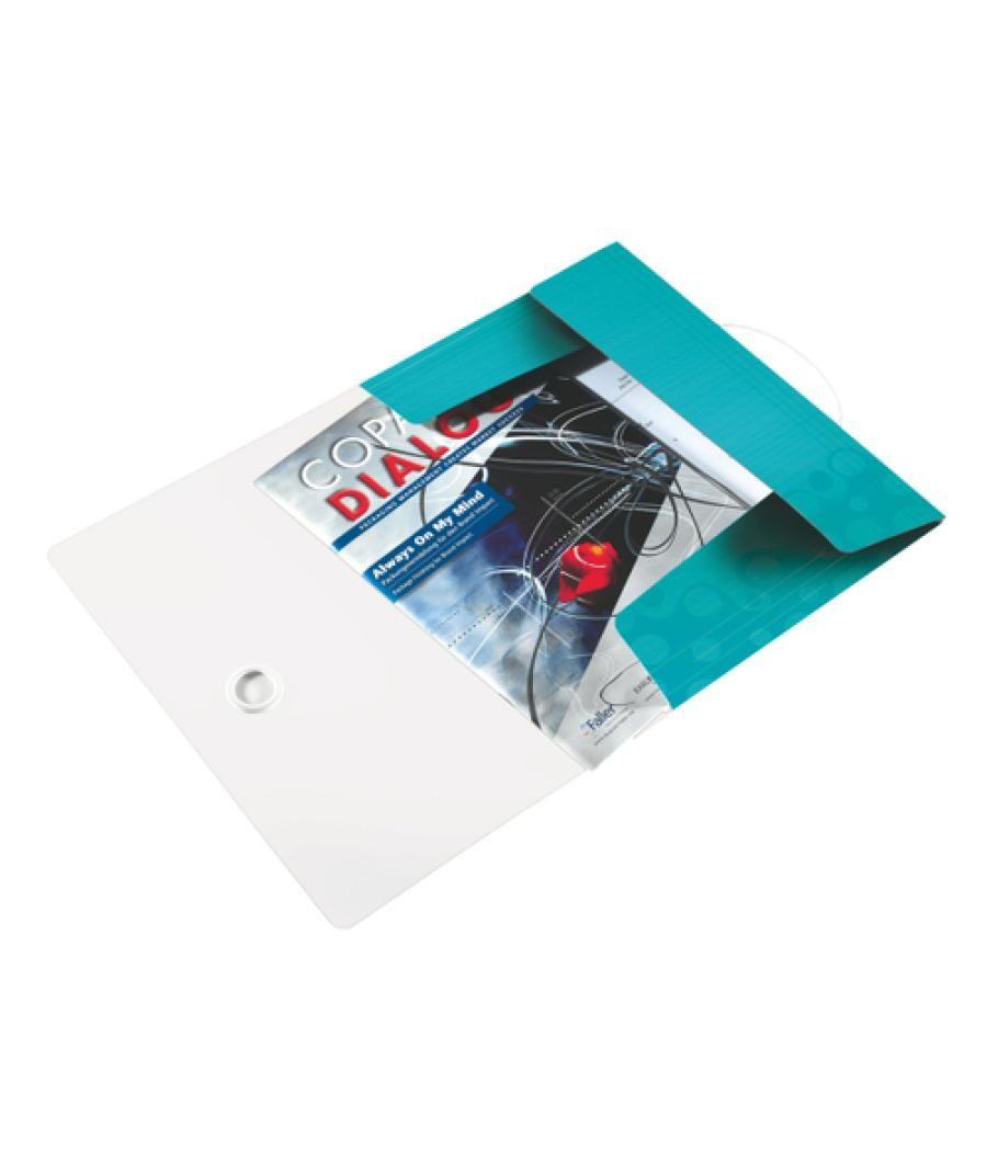 Carpeta leitz wow gomas solapas polipropileno din a4 color turquesa