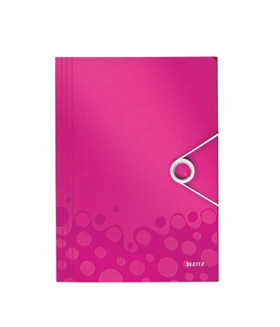 Carpeta leitz wow gomas solapas polipropileno din a4 color fucsia