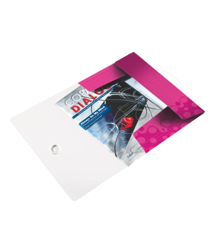 Carpeta leitz wow gomas solapas polipropileno din a4 color fucsia