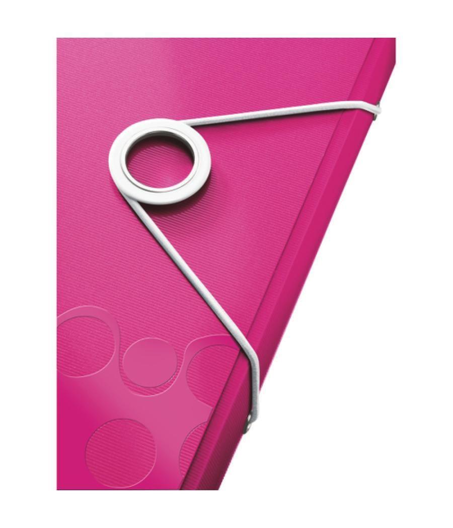 Carpeta leitz wow gomas solapas polipropileno din a4 color fucsia