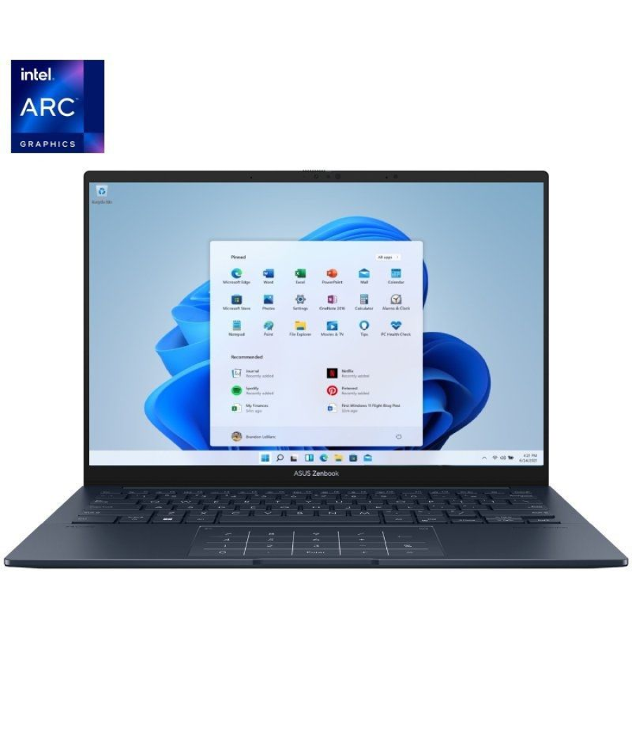 Portátil asus zenbook 14 oled ux3405ma-pp606w intel core ultra 7-155h/ 16gb/ 512gb ssd/ 14'/ win11