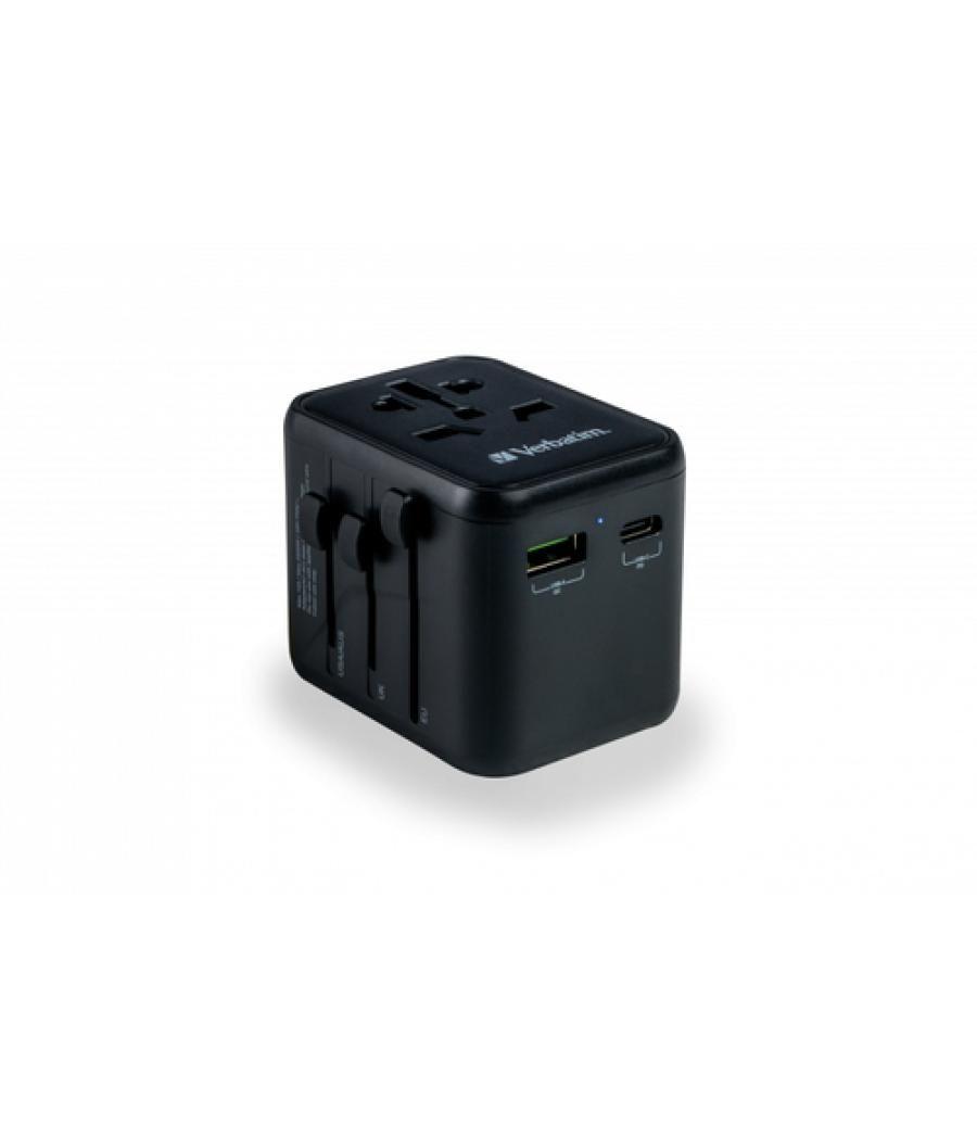 Verbatim 49544 adaptador de enchufe eléctrico Universal Negro