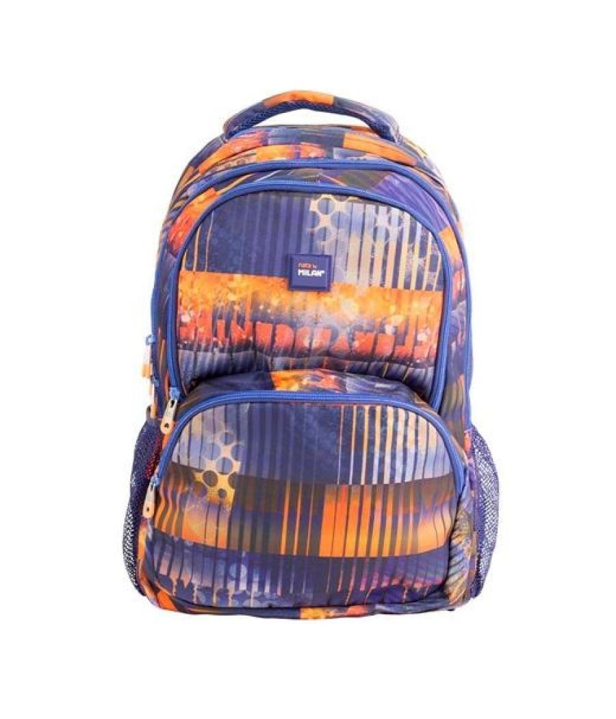 Milan mochila escolar 4 cremalleras 25l serie especial fizz