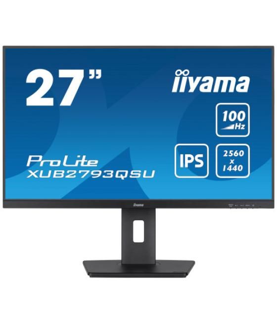 Iiyama prolite xub2793qsu-b6 led display 68,6 cm (27") 2560 x 1440 pixeles quad hd negro