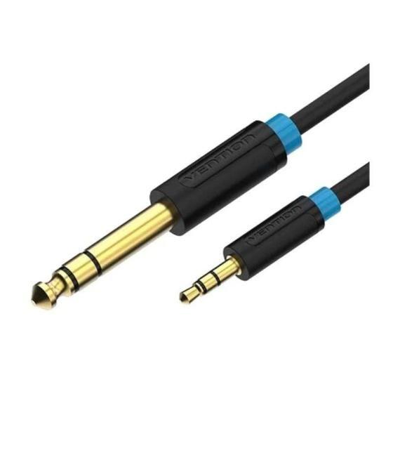 Cable estéreo vention babbf/ jack 6.5 macho - jack 3.5 macho/ 1m/ negro