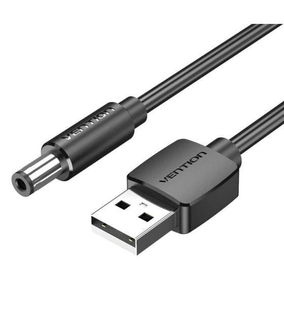 Cable alimentación vention ceybd/ usb-a macho - dc 5.5mm macho/ 50cm/ negro